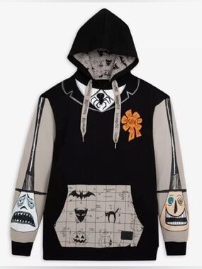 Loungefly The Nightmare Before Christmas Mayor Hoodie Glow in the Dark Size LG